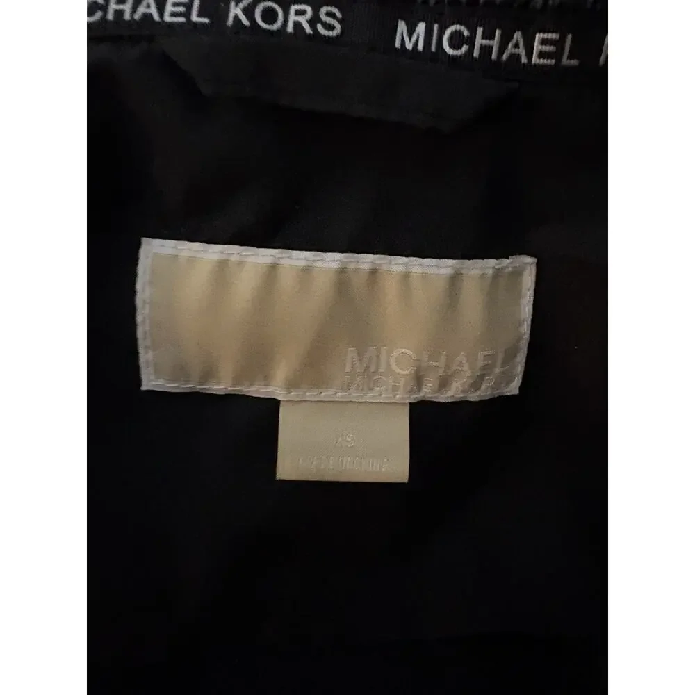 Michael Kors Women’s Black Hooded Puffer Vest Full Zip Pockets XS